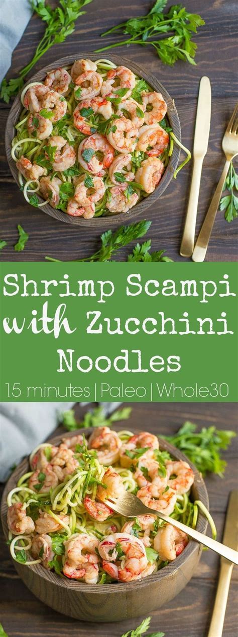 Whole30 Shrimp Scampi with Zucchini Noodles - Wholesomelicious | Recipe ...