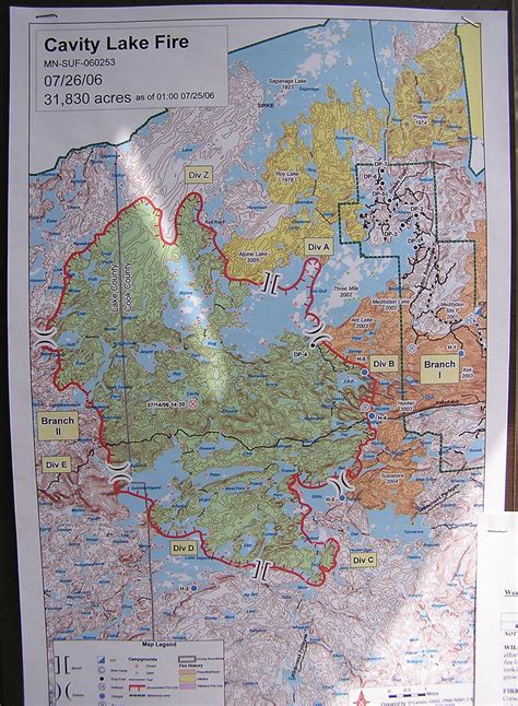 Cavity Lake Fire Map | Posted map showing the extent of the … | Flickr