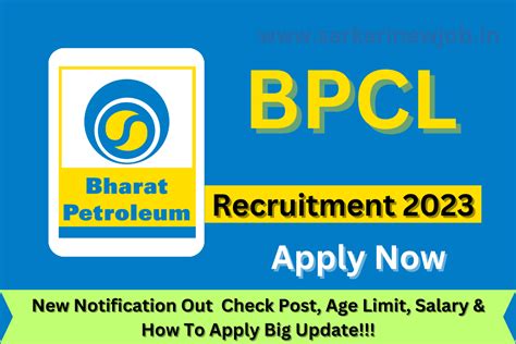 BPCL Recruitment 2023: New Notification Out For 130+ Vacancies Check Post, Age Limit, Salary ...