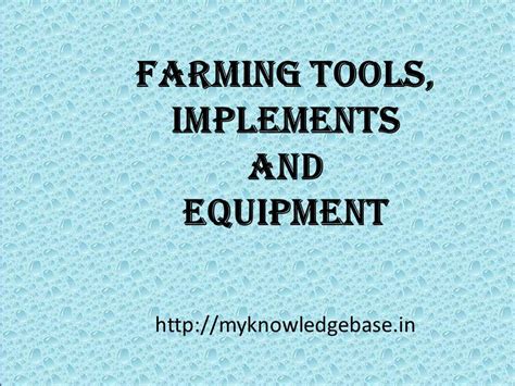 Farming Tools With Names