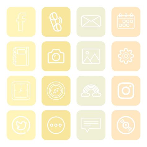 Yellow app icons | App, App icon, Icon