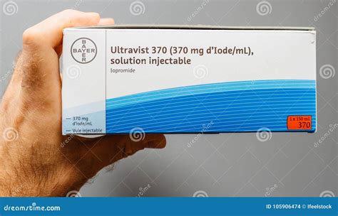 Ultravist - Iopromide Package Containing the Contrast Agent Doc Editorial Stock Image - Image of ...