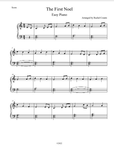 The First Noel: FREE Piano Sheet Music (Easy to Advanced!)