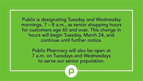 Publix adding shopping hours just for 65-and-over - Alachua Chronicle