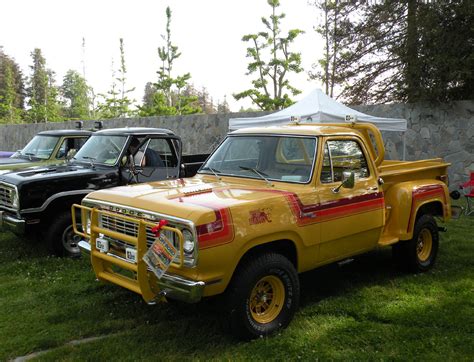 Just A Car Guy: restored 1970's Dodge trucks were at the 2010 Mopar Spring Fling