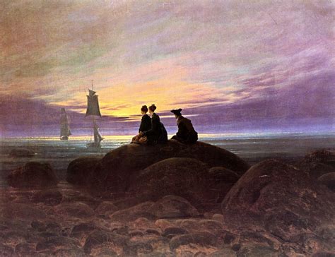 Moon-rise over the sea by Caspar David Friedrich (1774-1840), Greifswald, Germany | Caspar david ...