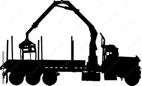 logging truck EPS, logging truck Silhouette, logging truck Vector ...