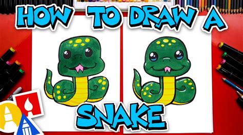 How To Draw A Snake Step By Step For Kids