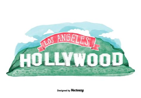 Free Hollywood Sign Watercolor Vector 118063 Vector Art at Vecteezy