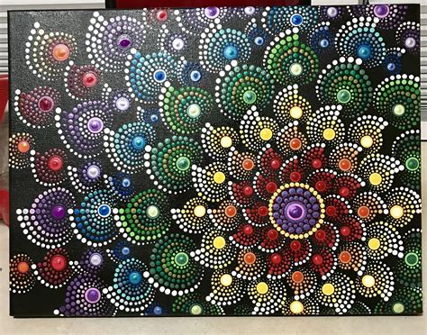 Rainbow Mandala Art - Etsy | Mandala art, Dot art painting, Mandala rock art