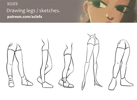 Leg Poses Drawing