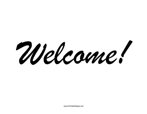 Welcome Sign Template Free