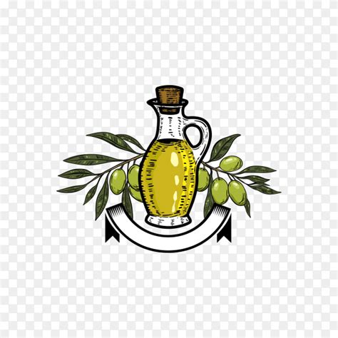 Illustration of Olive oil logo on transparent background PNG - Similar PNG