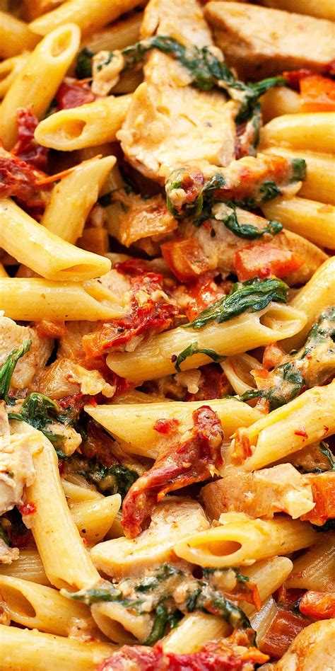 Creamy Tuscan Chicken Pasta | Foodtasia