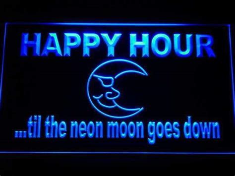 Buy Happy Hour Blue Moon LED Neon Light Sign — Way Up Gifts