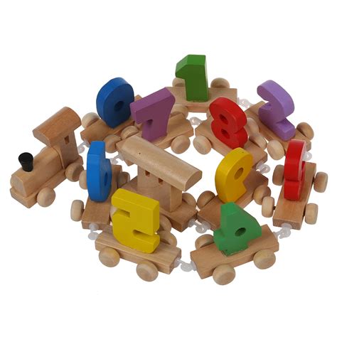 Digital Number Wooden Train Figures Railway Kids Wood Mini Toy Educational-in Math Toys from ...