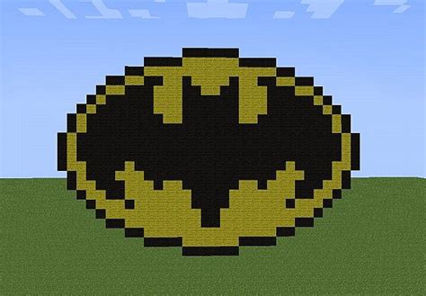 Pixel Art: Batman Symbol Minecraft Map