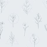 Minimal Floral Line Art Wallpaper | Timberlea Interiors
