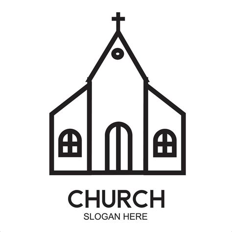 Church logo, simple and flat church logo 5994094 Vector Art at Vecteezy