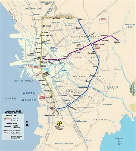 Lrt mapa de rota de manila - Mrt mapa de rota de manila (Filipinas)