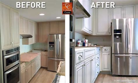 Before and after cabinet refacing. | Diy cabinet doors, Cabinet refacing, Kitchen remodel