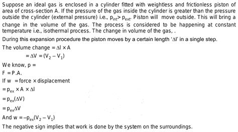 37. Derive an expression for pressure volume work in a irreversible ...