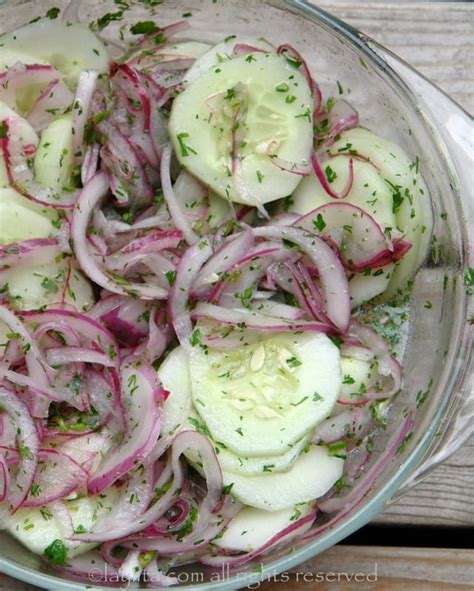 Ensalada de pepino - Recetas de Laylita