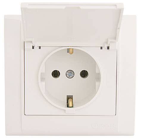 MAKEL - Schuko Socket Outlet With Cover Defne 42001029