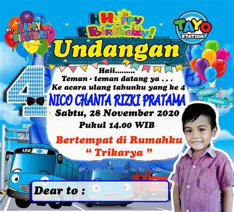 √ 35+ Contoh Undangan Anak: Ulang Tahun, Khitanan, Syukuran - ONPOS