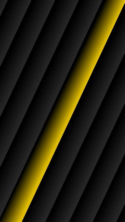 Yellow line, abstract, background, black, creative, desenho, lines, material, HD phone wallpaper ...