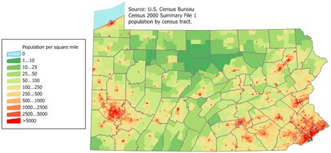 Pennsylvania population density [769x358] : MapPorn