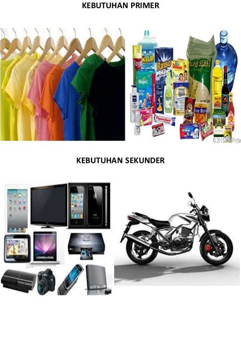 Kebutuhan dan barang