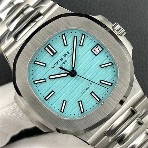 3K Factory Replica Patek Philippe Nautilus Jumbo 5711 Tiffany Blue with Clone PP 324 Movement ...