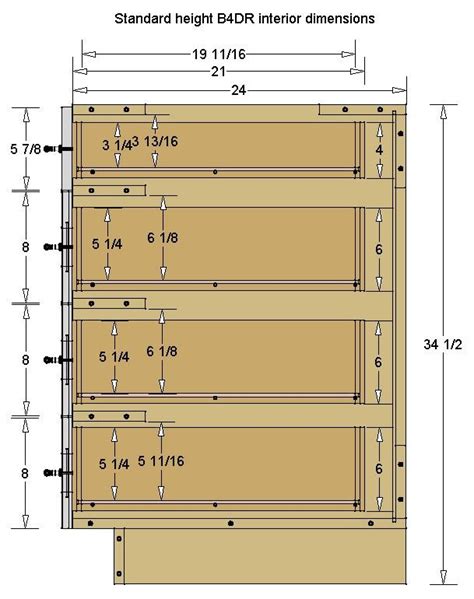 4 drawer base cabinet | Kitchen base cabinets, Kitchen cabinet plans ...