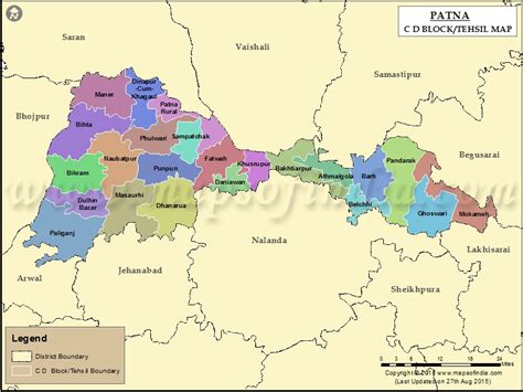 Map Of Patna District In Bihar - Vania Janeczka