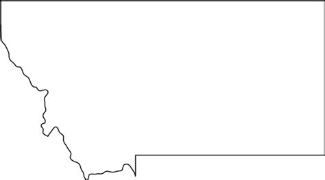 Printable Blank Map Of Montana Outline Transparent Map | Images and Photos finder