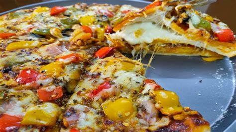 Cheese burst pizza recipe | Pizza recipe | How to make cheese burst pizza | चीज़ बर्स्ट पिज्जा ...