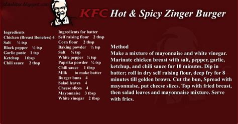 Shas 's delicious Bytes: KFC Hot & Spicy Zinger Burger