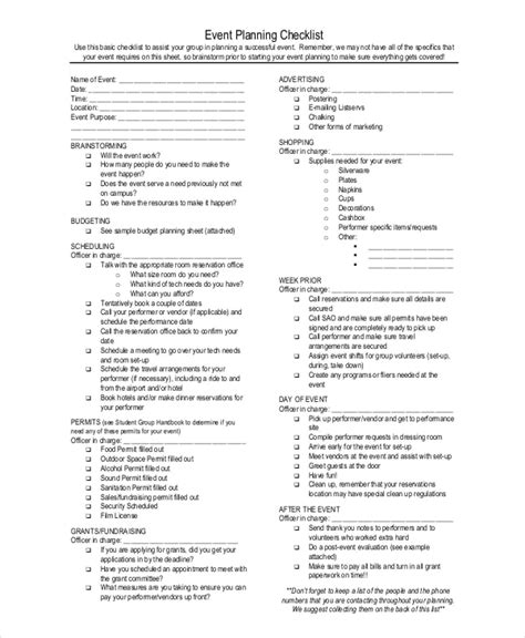 Checklist Template - 19+ Free Word, Excel, PDF Documents Download