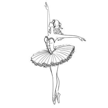 Drawing Pictures Of Ballerinas - Just go Inalong