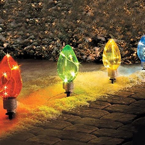 LED Lighted Christmas Bulb Pathway Markers | Christmas