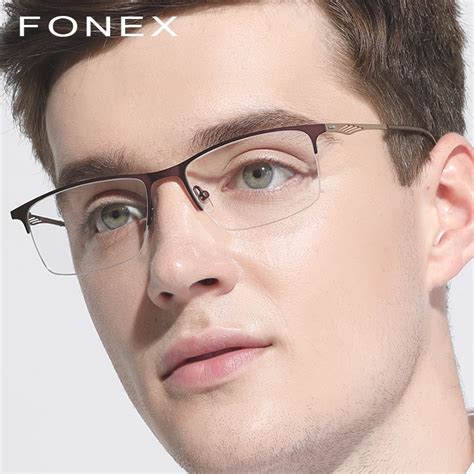 Aliexpress.com : Buy Titanium Glasses Frame Men Square Prescription ...