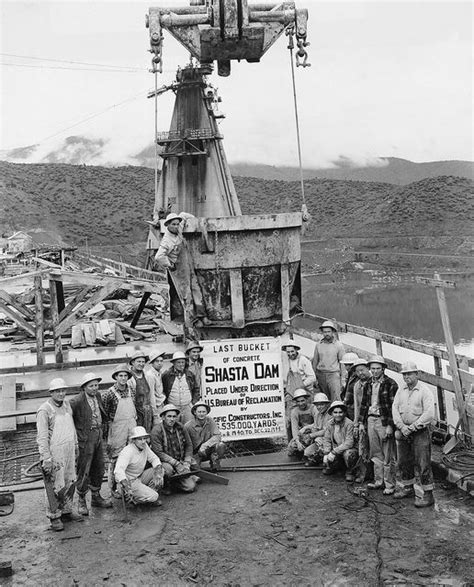 K-6849-CV Shasta Dam Construction by Bureau of Reclamation, via Flickr Shasta Dam, Dam ...