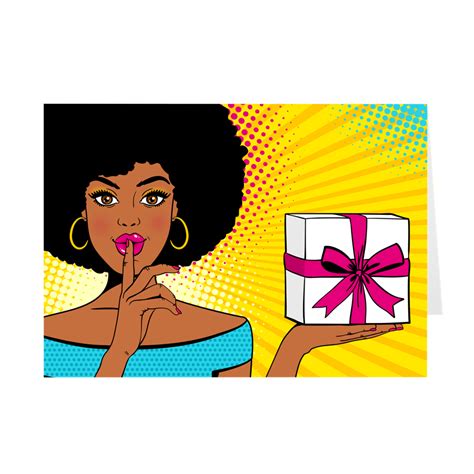 Shhh It's Somebody's Birthday - African-American Woman Birthday - Gree – Black Stationery