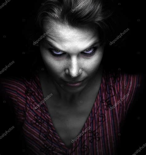 Scary spooky evil woman Stock Photo by ©dundanim 84316036