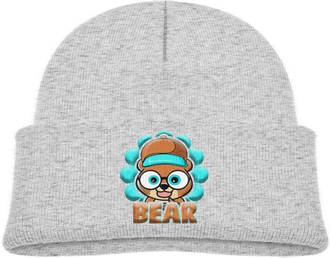 Cute Bear Bears for Kids Beanie Hat Soft Stretch Knit Hat for Boys and Girls Gray: Amazon.ca ...