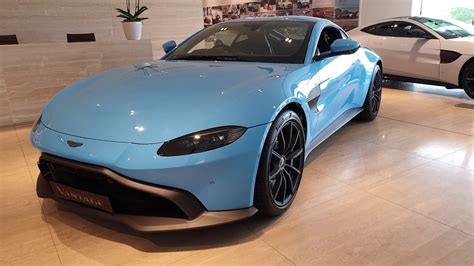 2019 Aston Martin Vantage in Light Blue Interior and Exterior Video View - YouTube