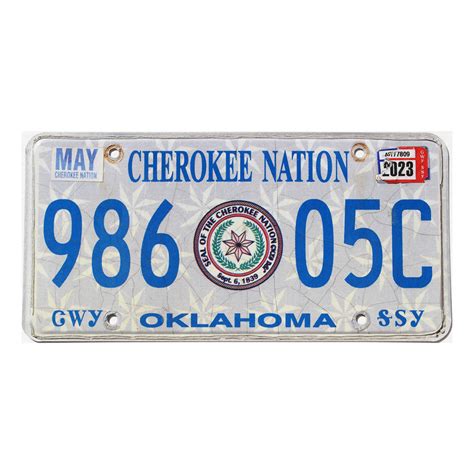 2023 Oklahoma Cherokee Nation #98605C | Cool License Plates