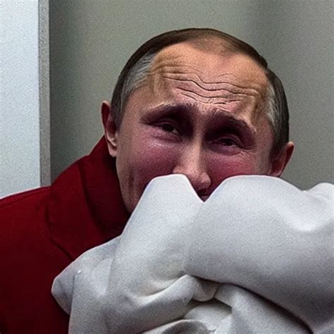 Vladimir Putin crying like a baby, dressed in prisoner | Stable Diffusion