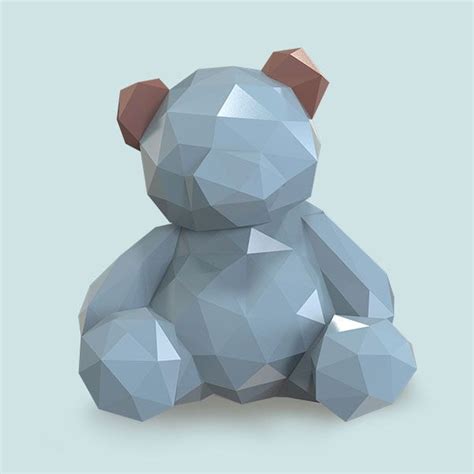 Geometric Teddy Bear Sculpture - ApolloBox